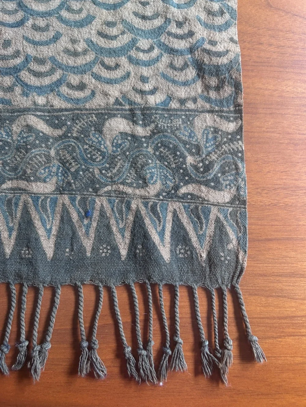 Authentic Hand Printed Natural Dye/Fabric Balinese Runner 19.5”x67”